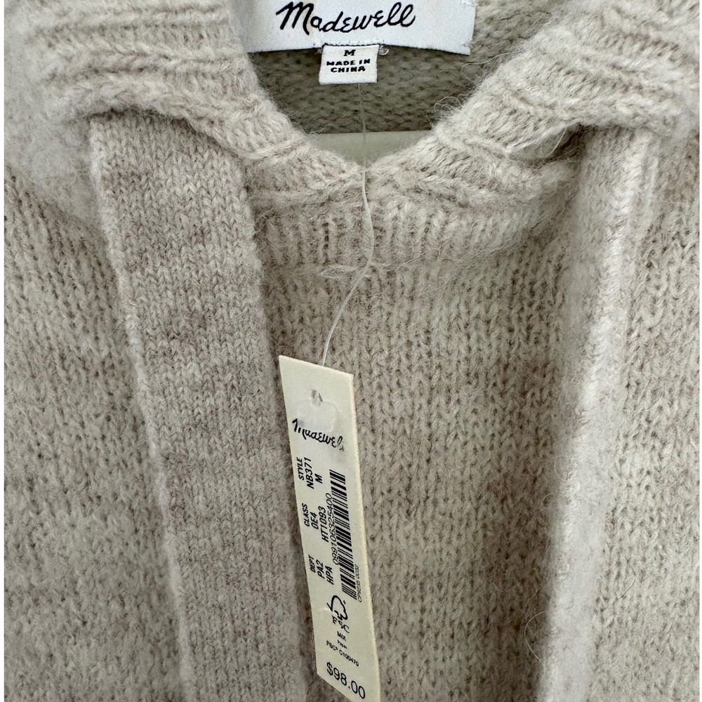 NWT Madewell Wilmington Hoodie Sweater| Medium - Picture 5 of 8